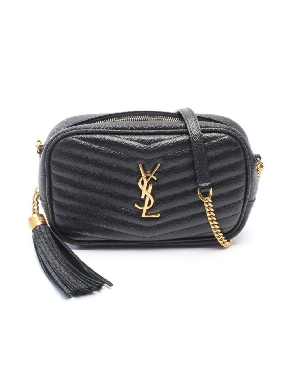 Saint Laurent Paris Shoulder Bag Lou Mini Black Leather